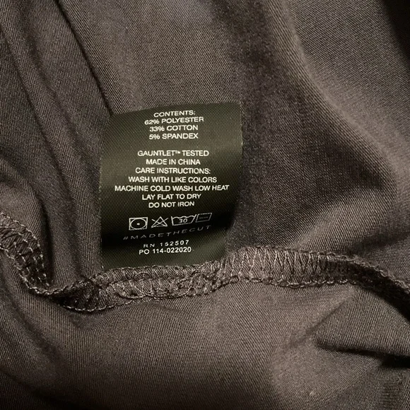 Cuts Men’s Henley Shirt Long Sleeve Dark Gray - Picture 8 of 10